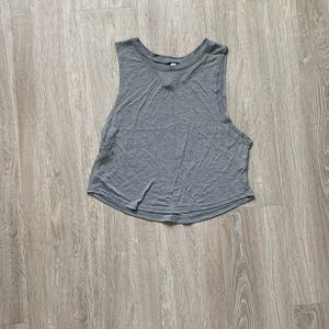 Cropped gray tank